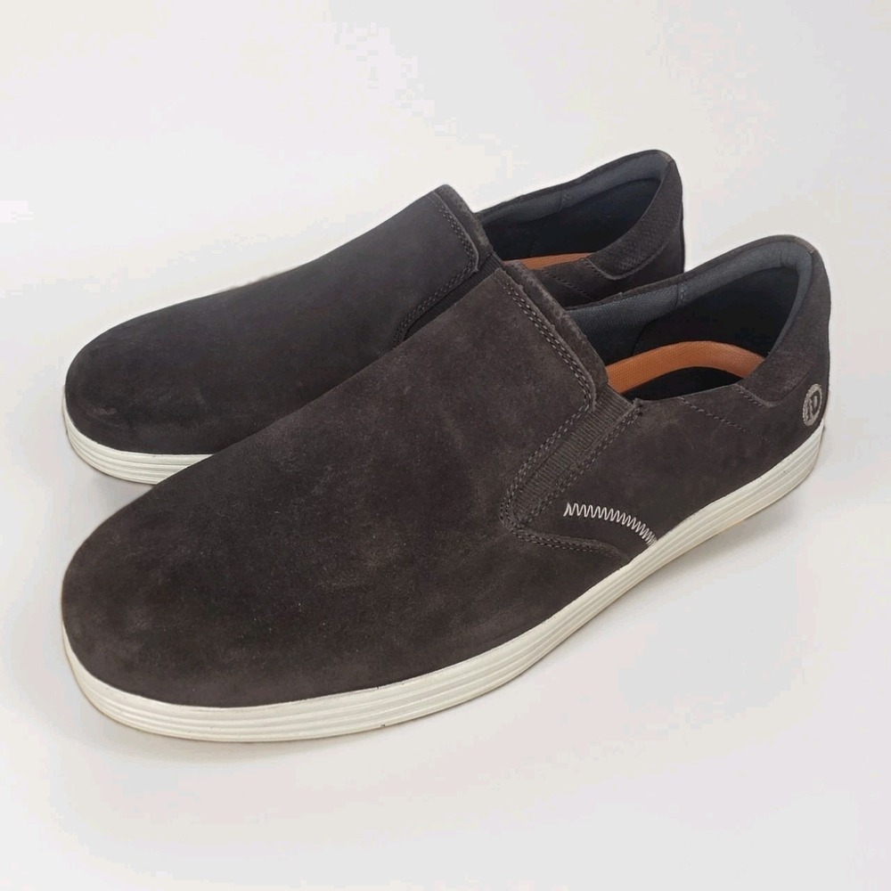 Dunham Wade Dark Brown Suede Leather Slip-On Casual Preppy Academia Mens Size 14